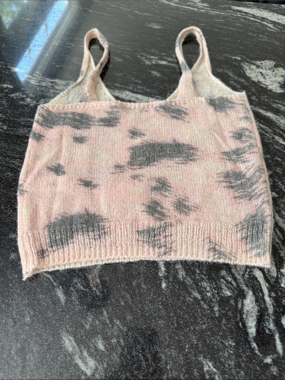 Zara Pink and Gray Tie-Dye Knit Camisole - Picture 5 of 7